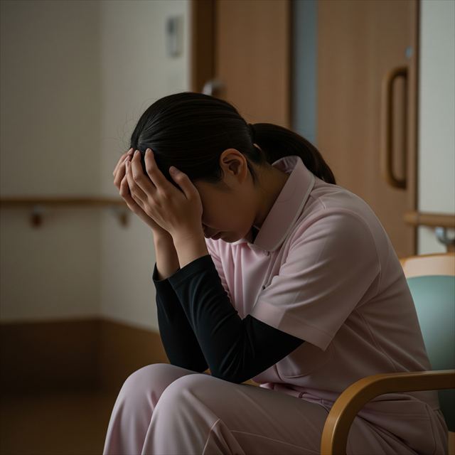 体力の限界を感じる介護士